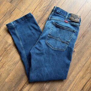Wrangler Mens Slim Straight Jeans Medium Wash Size 36x30